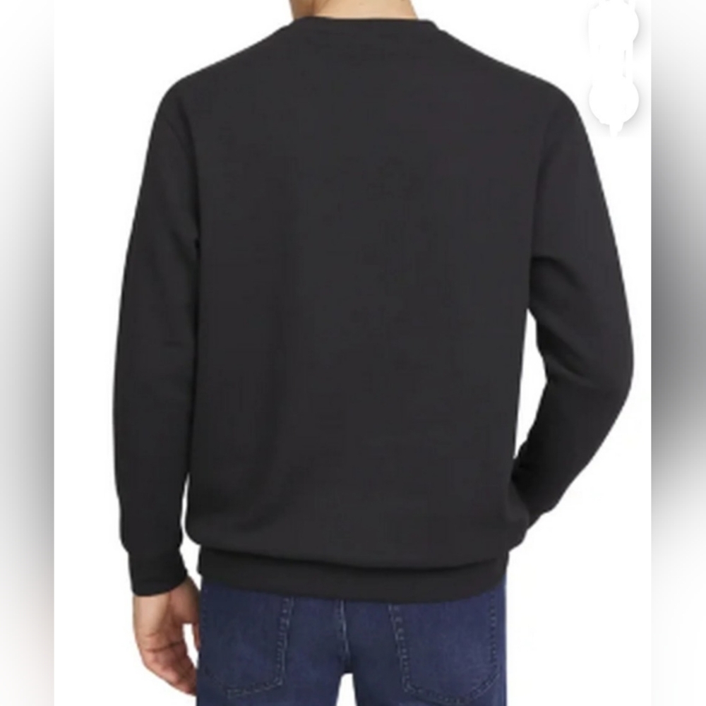 NWT•Quiksilver Men's Classic Black Crew Neck Sweatshirt•60% Cotton/40%PL•Small⬛ - Picture 10 of 13